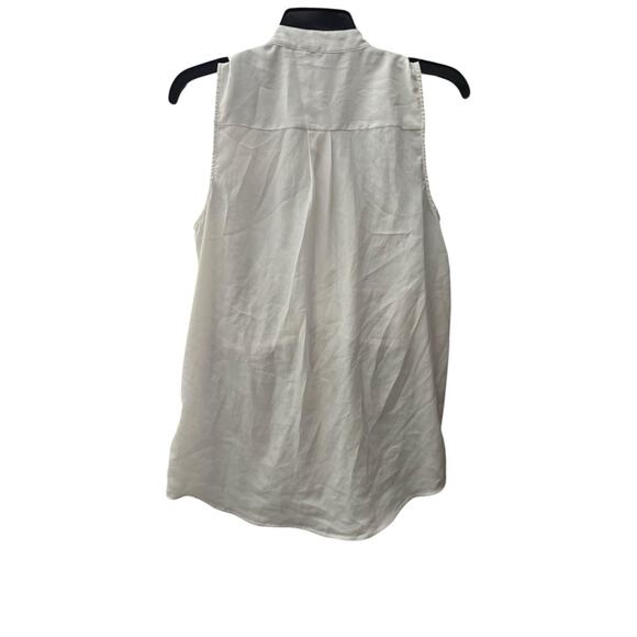 Michael Kors White Studded Pockets Sleeveless Blouse Small - Picture 4 of 4